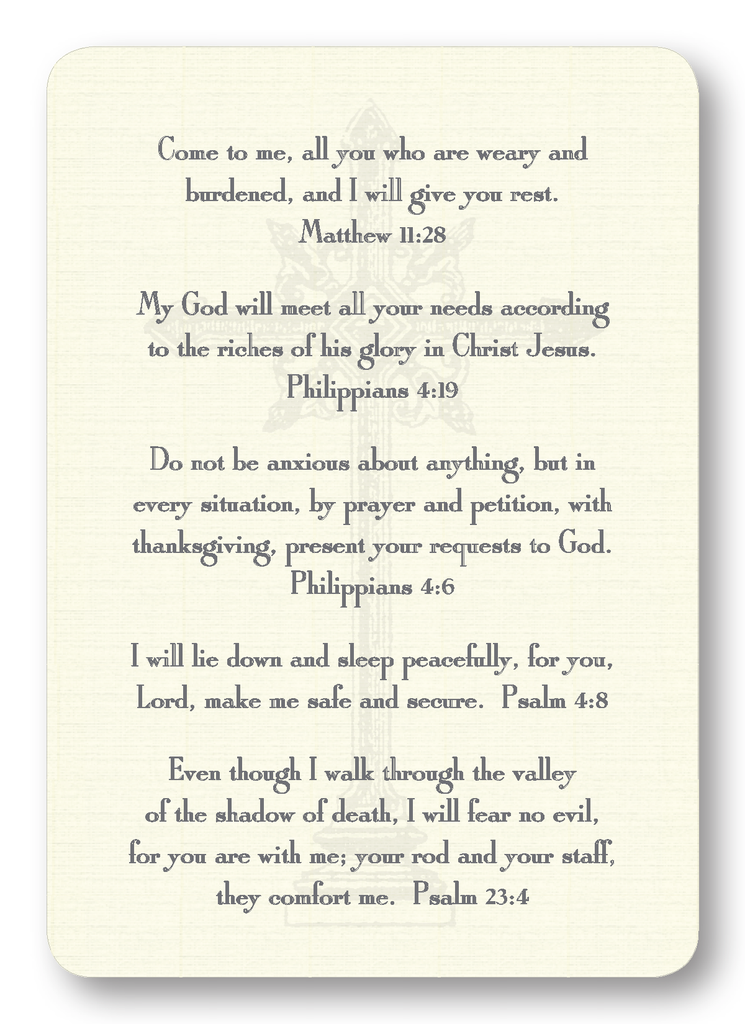 Verses for Comfort Prayer Enclosure Cards