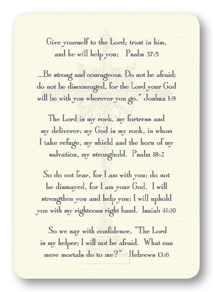 Verses for Fear Prayer Enclosure Cards
