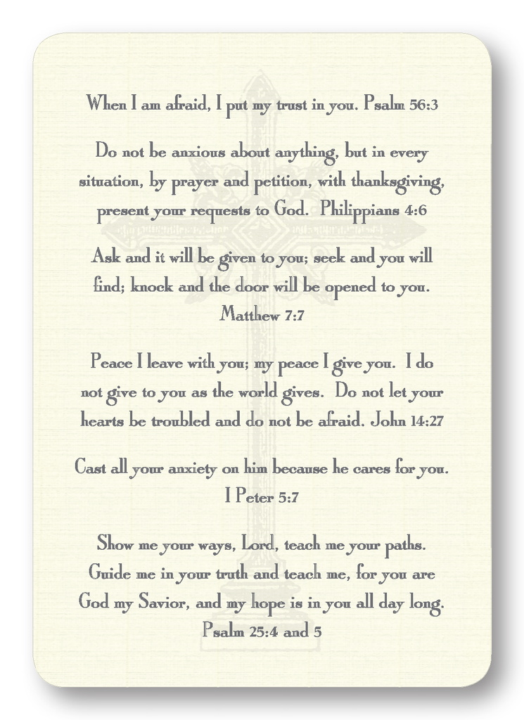 Verses for Stress Prayer Enclosure Cards