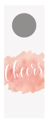 Cheers Watercolor Wine Tags - Set of 4