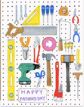 Tools with Donut Father's Day Card
