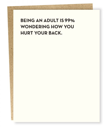 Being an Adult Greeting Card