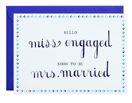 Miss to Mrs Greeting Card
