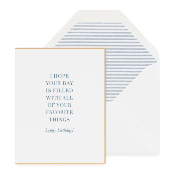 Your Favorite Things Birthday Greeting Card