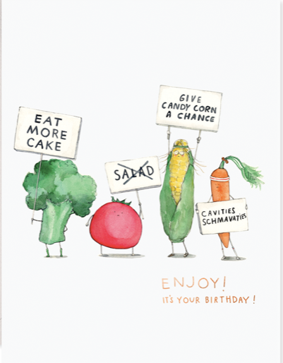 Veggie Strike Birthday Greeting Card