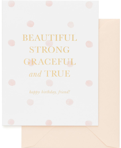 Beautiful Strong Birthday Greeting Card