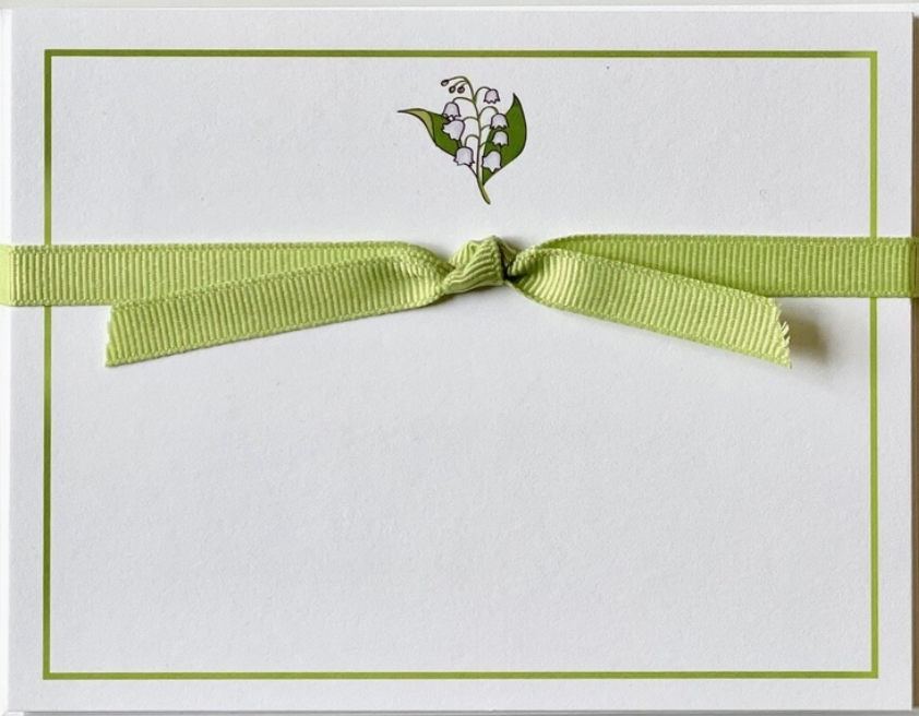 Lily of the Valley Flat Notecard Set