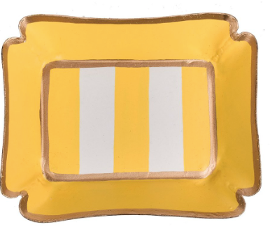 Yellow Stripe Trinket Tray