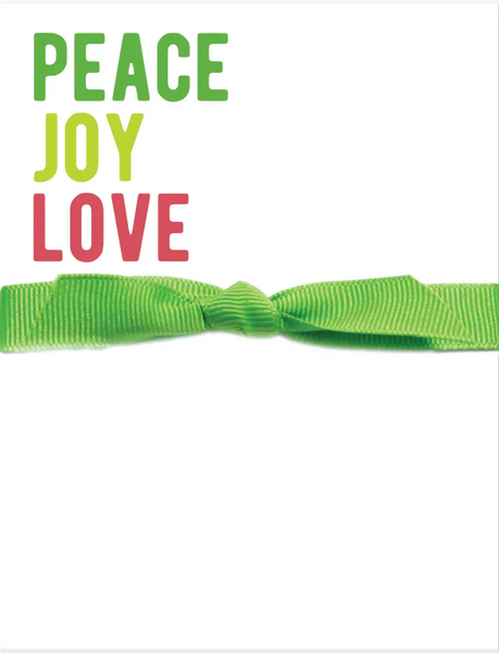 Peace Joy Love Holiday Mini Notepad