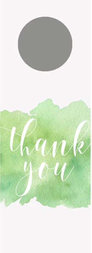 Thank You Watercolor Wine Tags - Set of 4