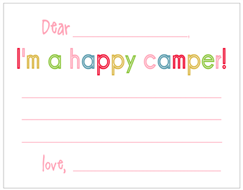 Happy Camper Notecards - Girl
