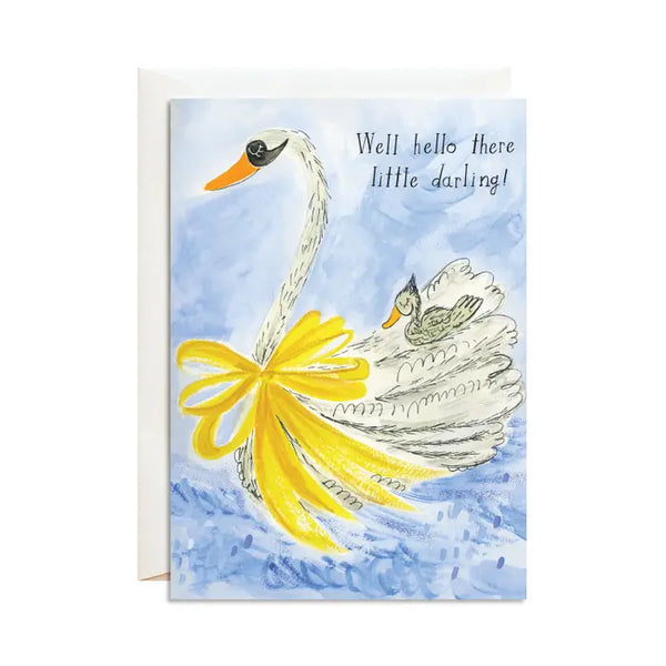 Swan Baby Greeting Card