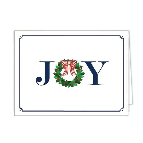 Joy Holly Wreath Notecards