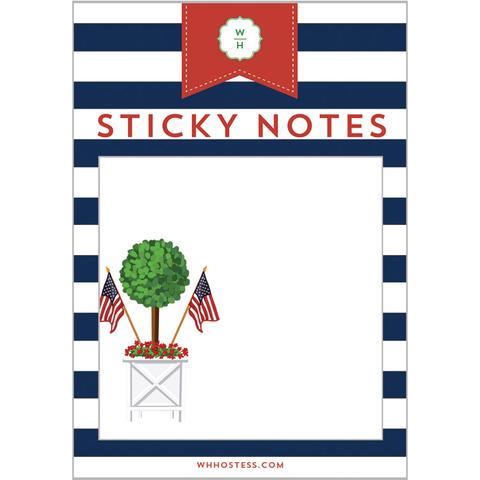 Patriotic Topiary Sticky Notes